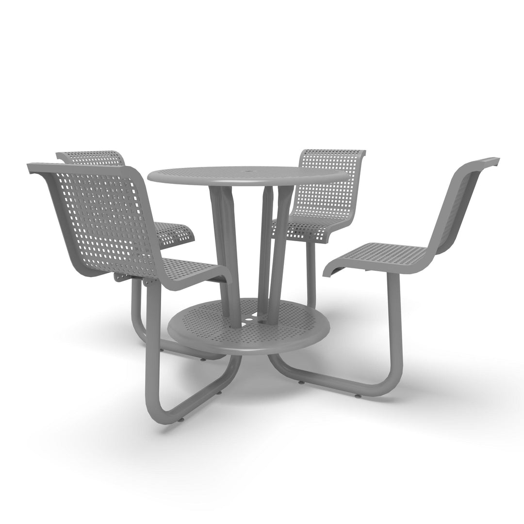 Portable Camino Perforated Round Bar Table