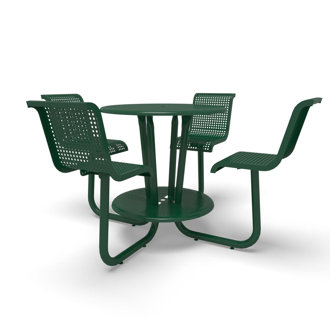 Portable Camino Perforated Round Bar Table