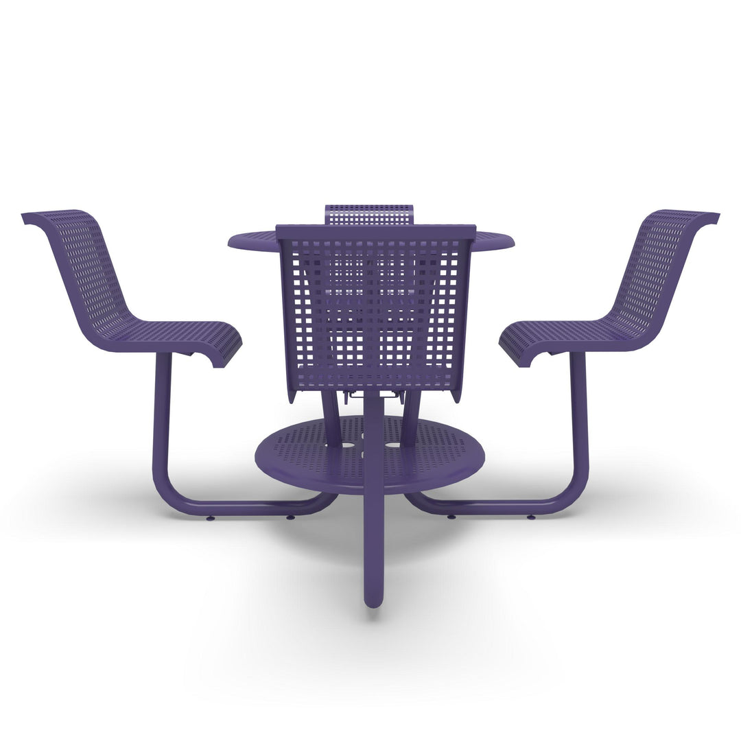 Portable Camino Perforated Round Bar Table
