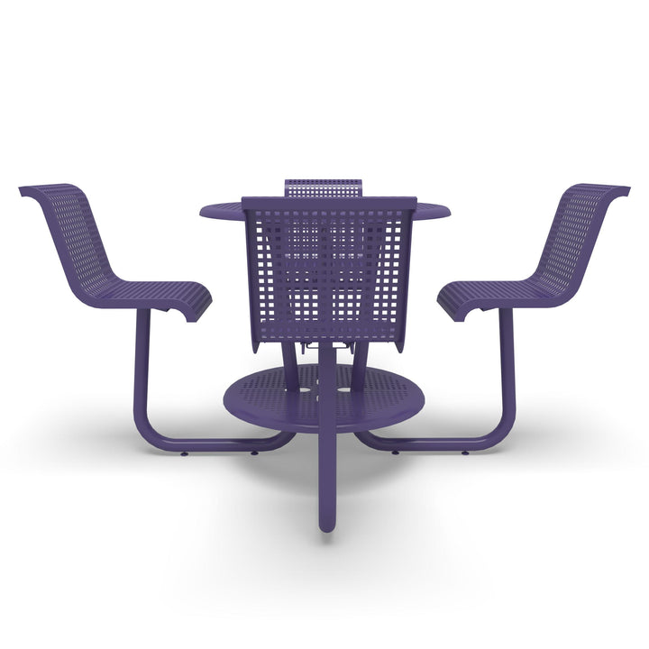 Portable Camino Perforated Round Bar Table