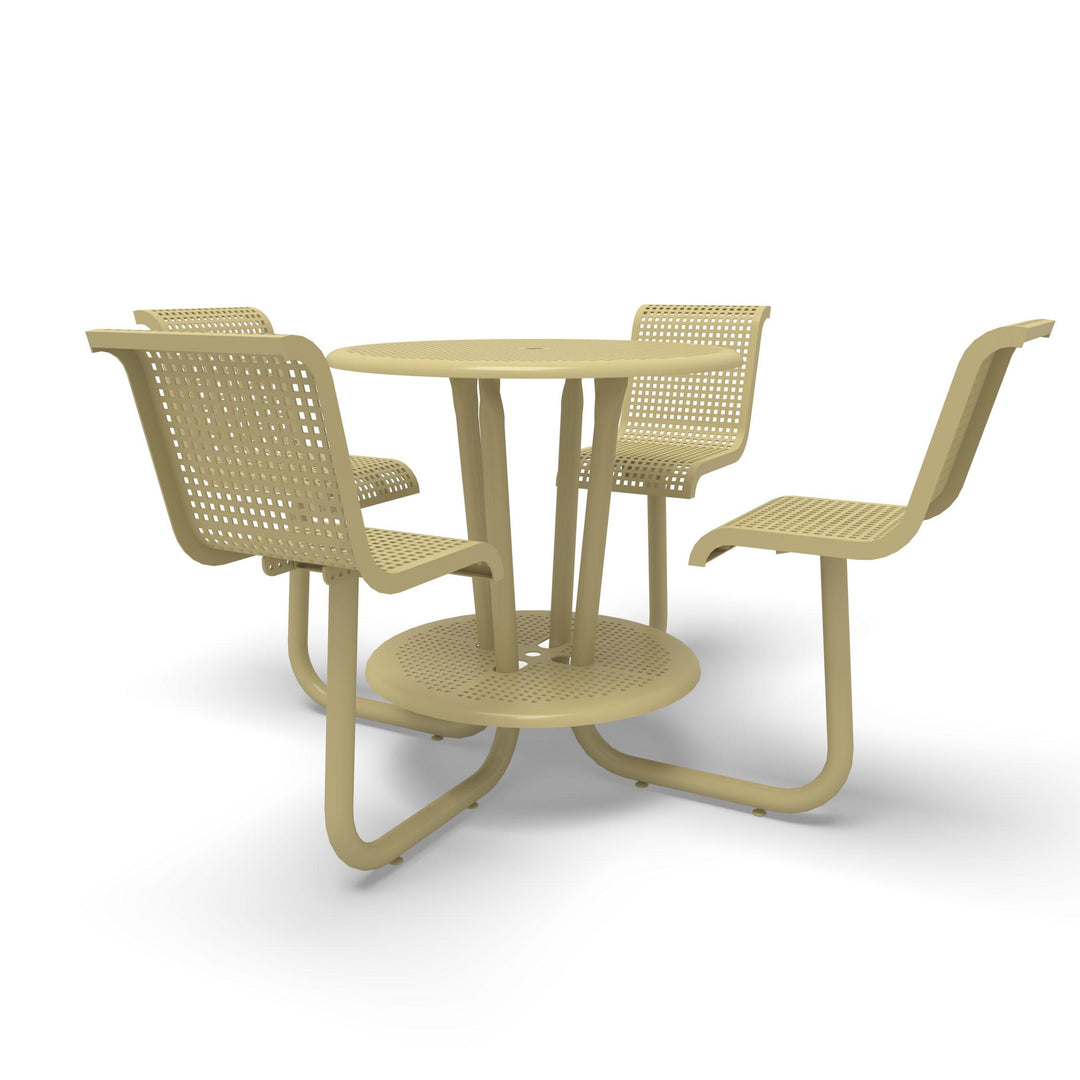 Portable Camino Perforated Round Bar Table