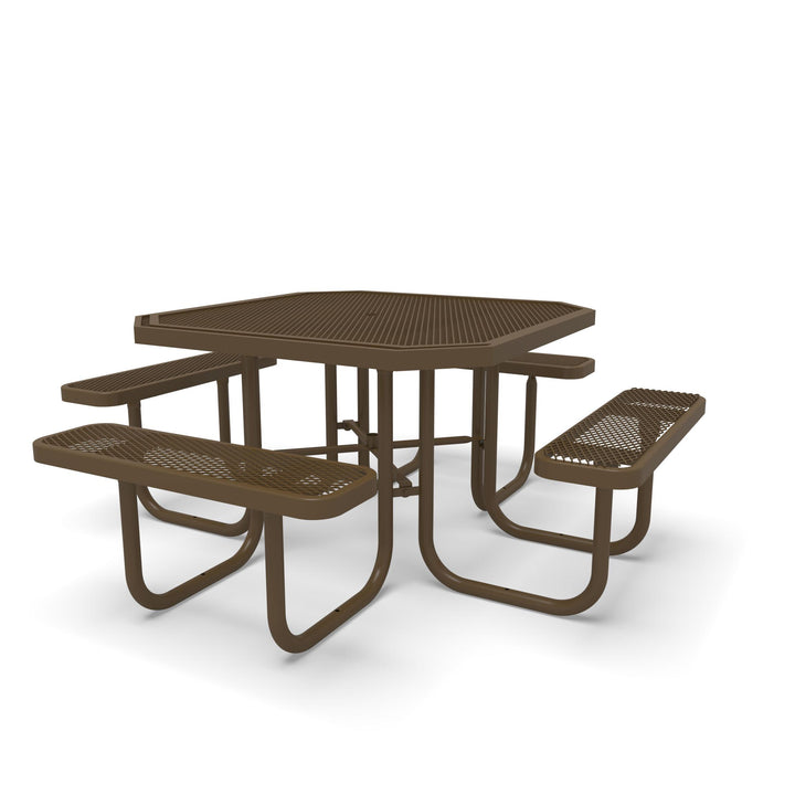 Signature Diamond ADA Square Picnic Table with Umbrella Brace