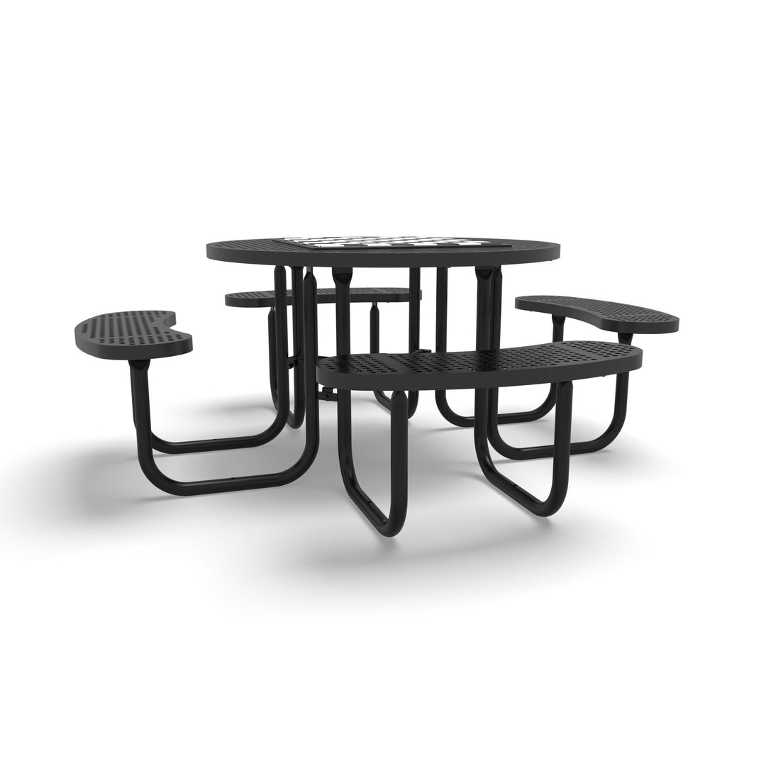 Signature Round Perforated Game Table