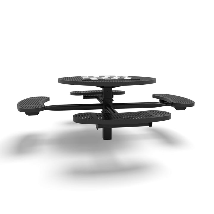 Inground Signature Round Perforated Game Table