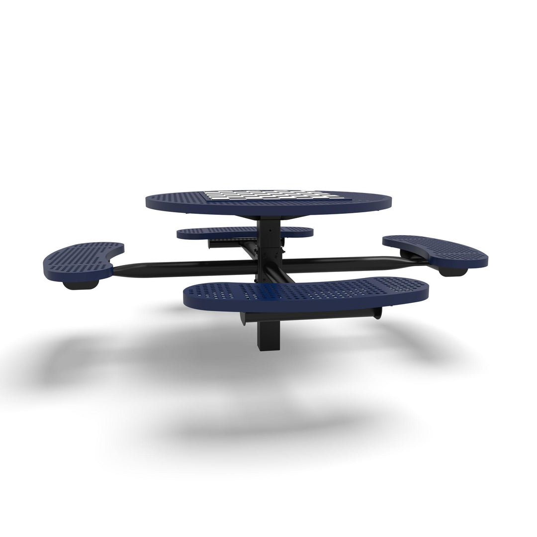 Inground Signature Round Perforated Game Table