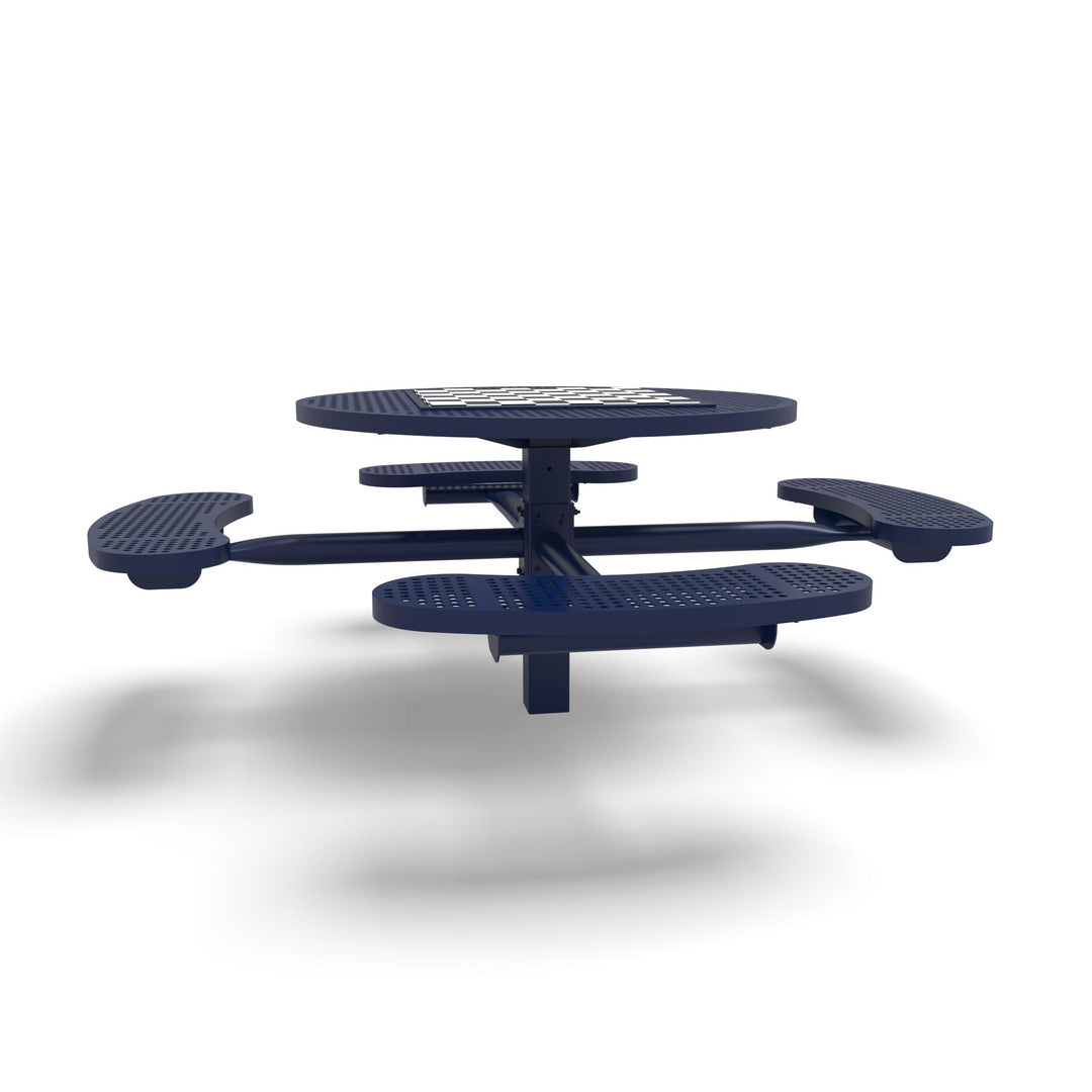 Inground Signature Round Perforated Game Table