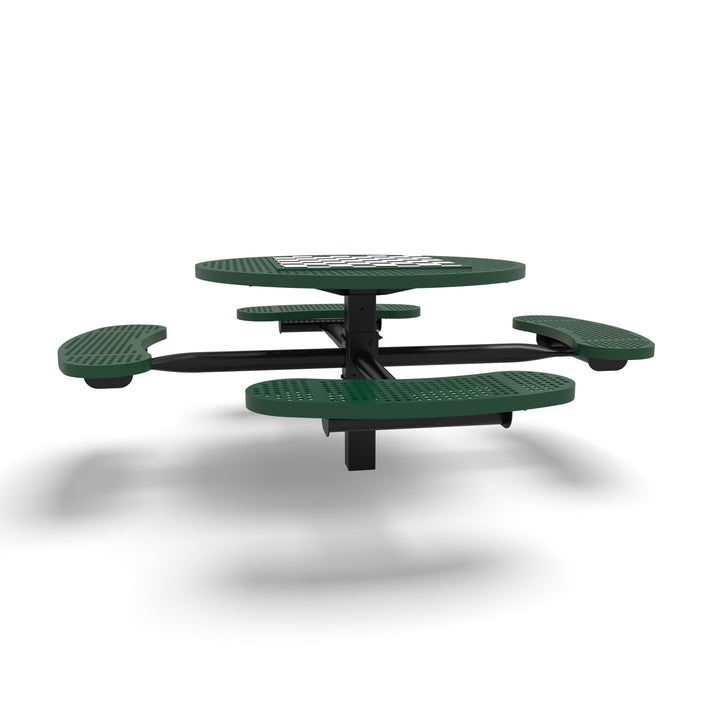 Inground Signature Round Perforated Game Table