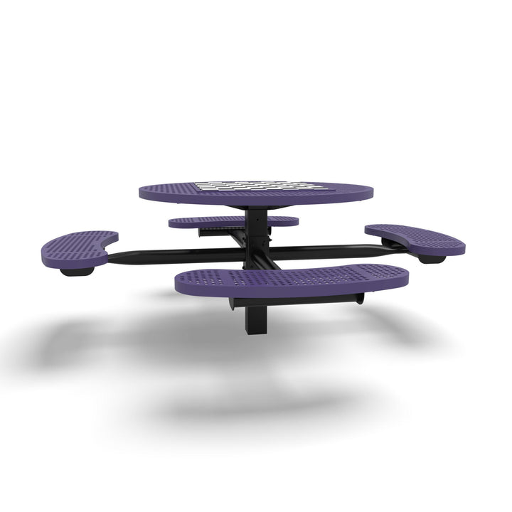 Inground Signature Round Perforated Game Table