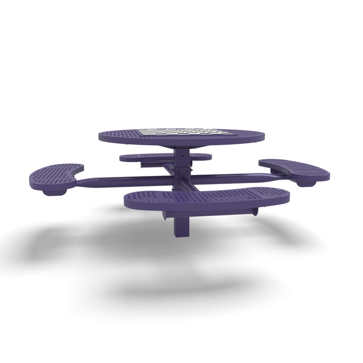 Inground Signature Round Perforated Game Table