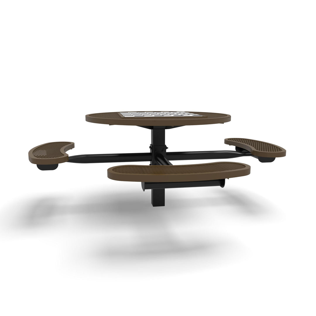 Inground Signature Round Diamond ADA Game Table