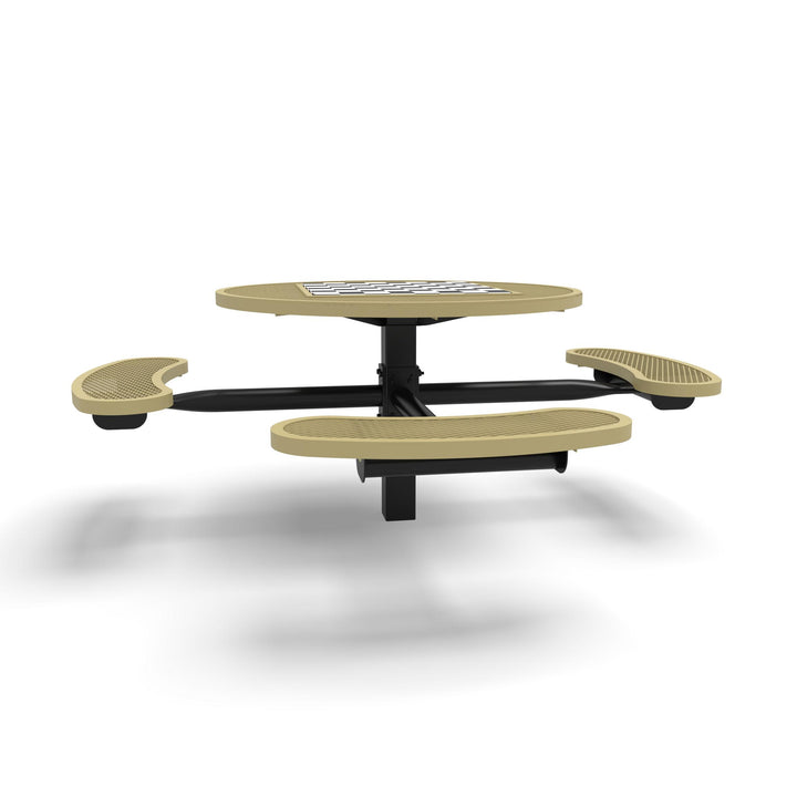 Inground Signature Round Diamond ADA Game Table