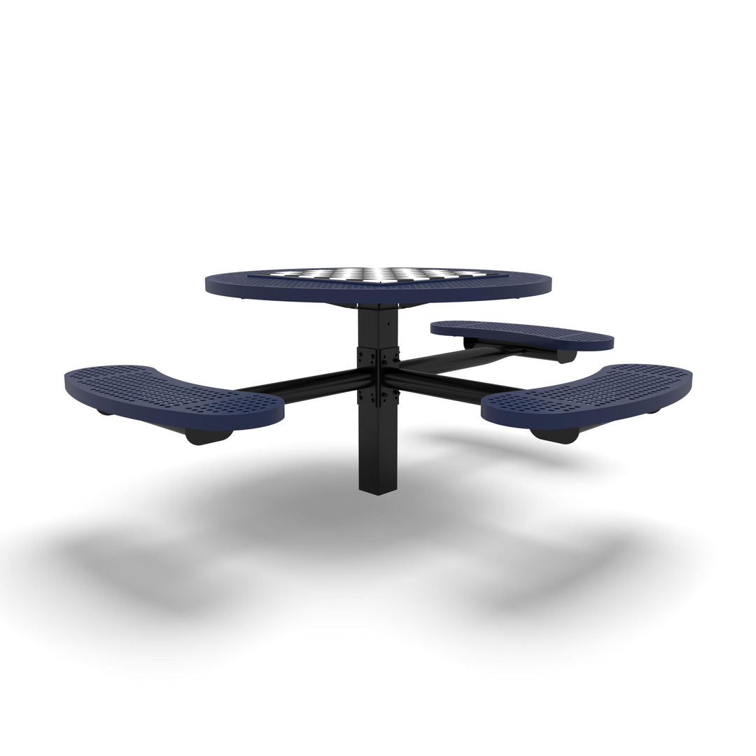 Inground Signature Round Perforated ADA Game Table
