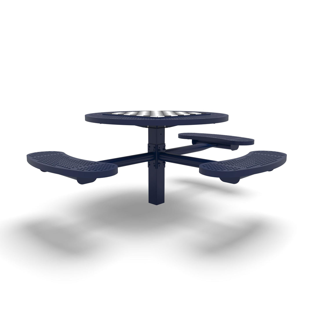 Inground Signature Round Perforated ADA Game Table