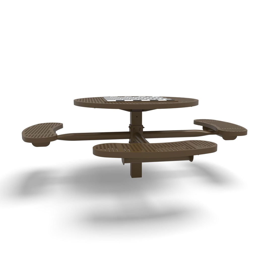 Inground Signature Round Perforated ADA Game Table