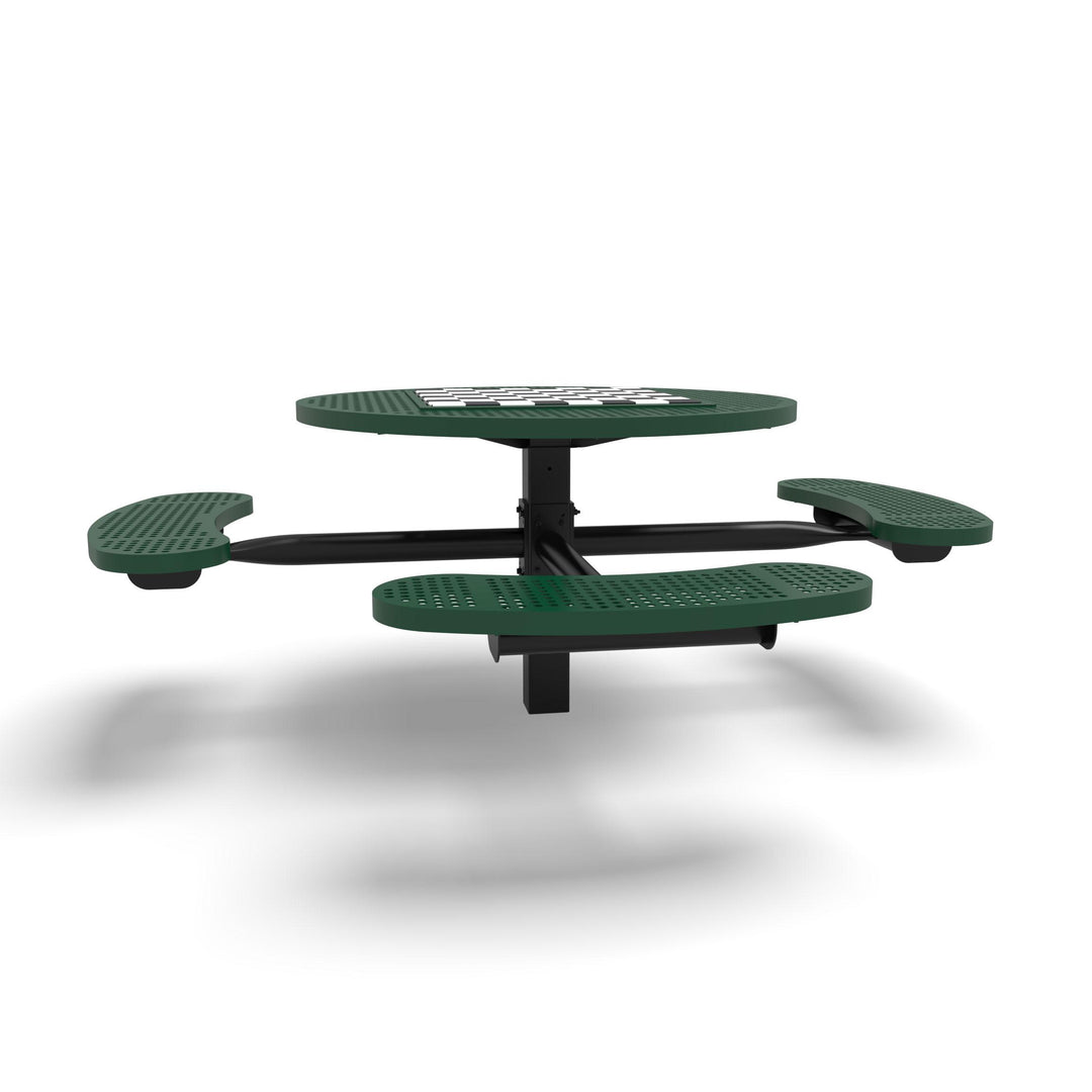 Inground Signature Round Perforated ADA Game Table