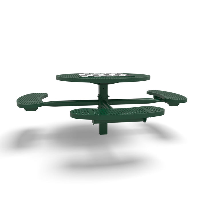 Inground Signature Round Perforated ADA Game Table