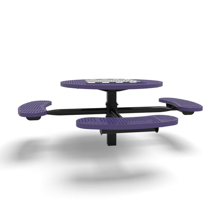 Inground Signature Round Perforated ADA Game Table