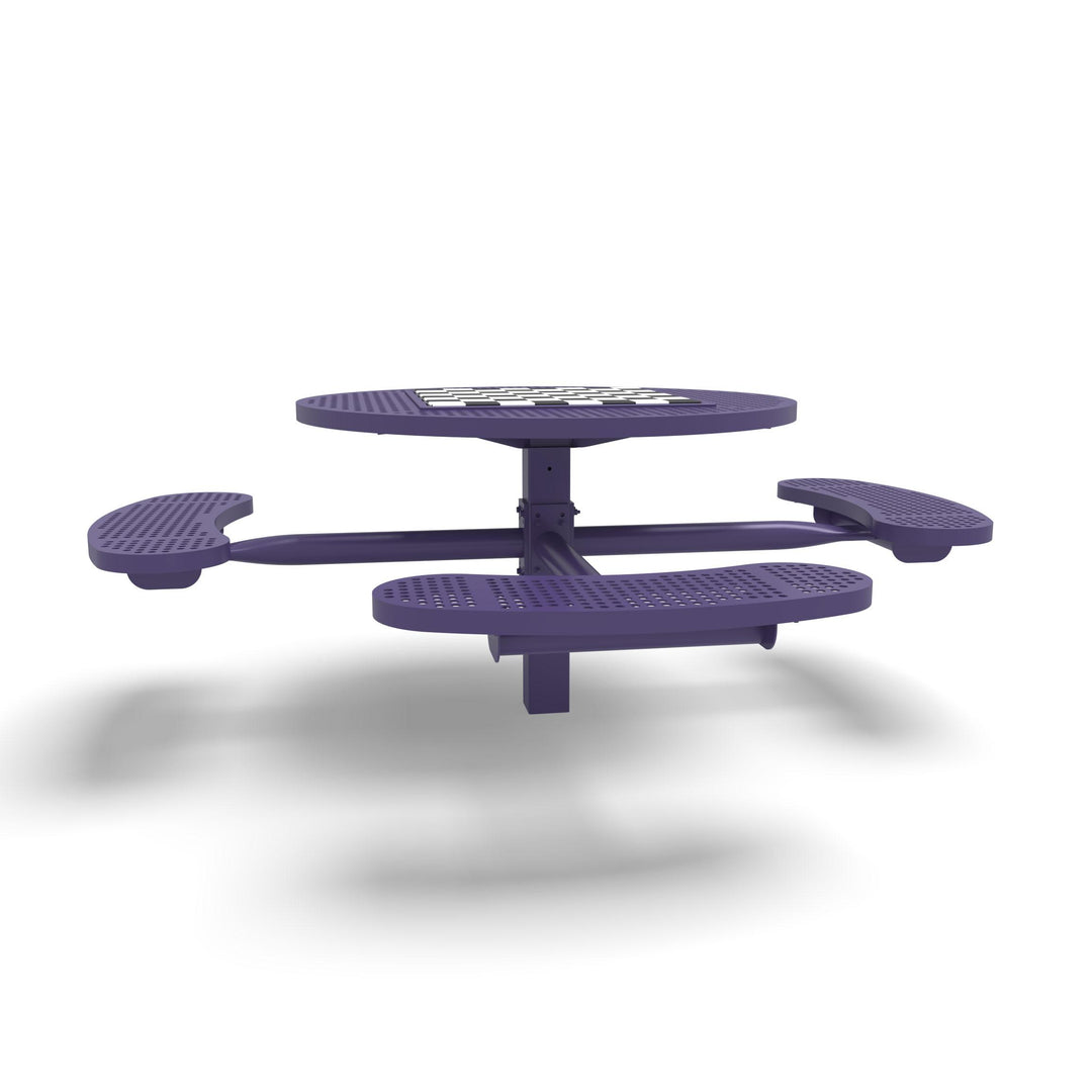Inground Signature Round Perforated ADA Game Table