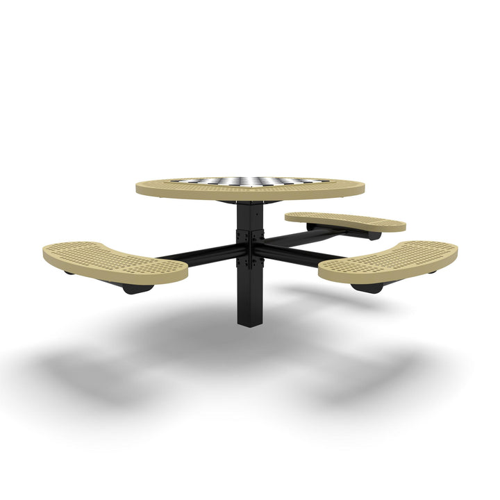 Inground Signature Round Perforated ADA Game Table