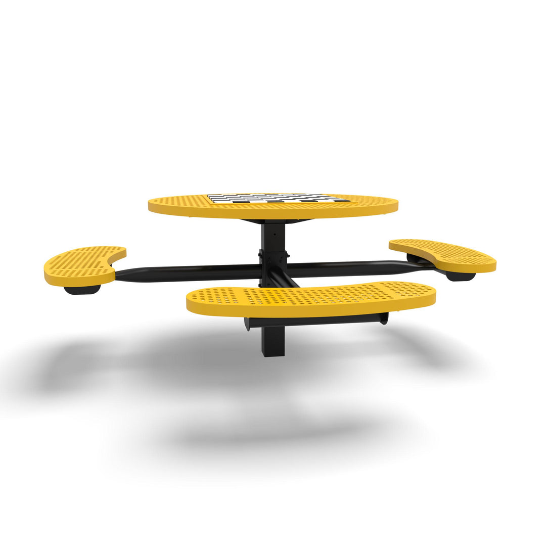 Inground Signature Round Perforated ADA Game Table