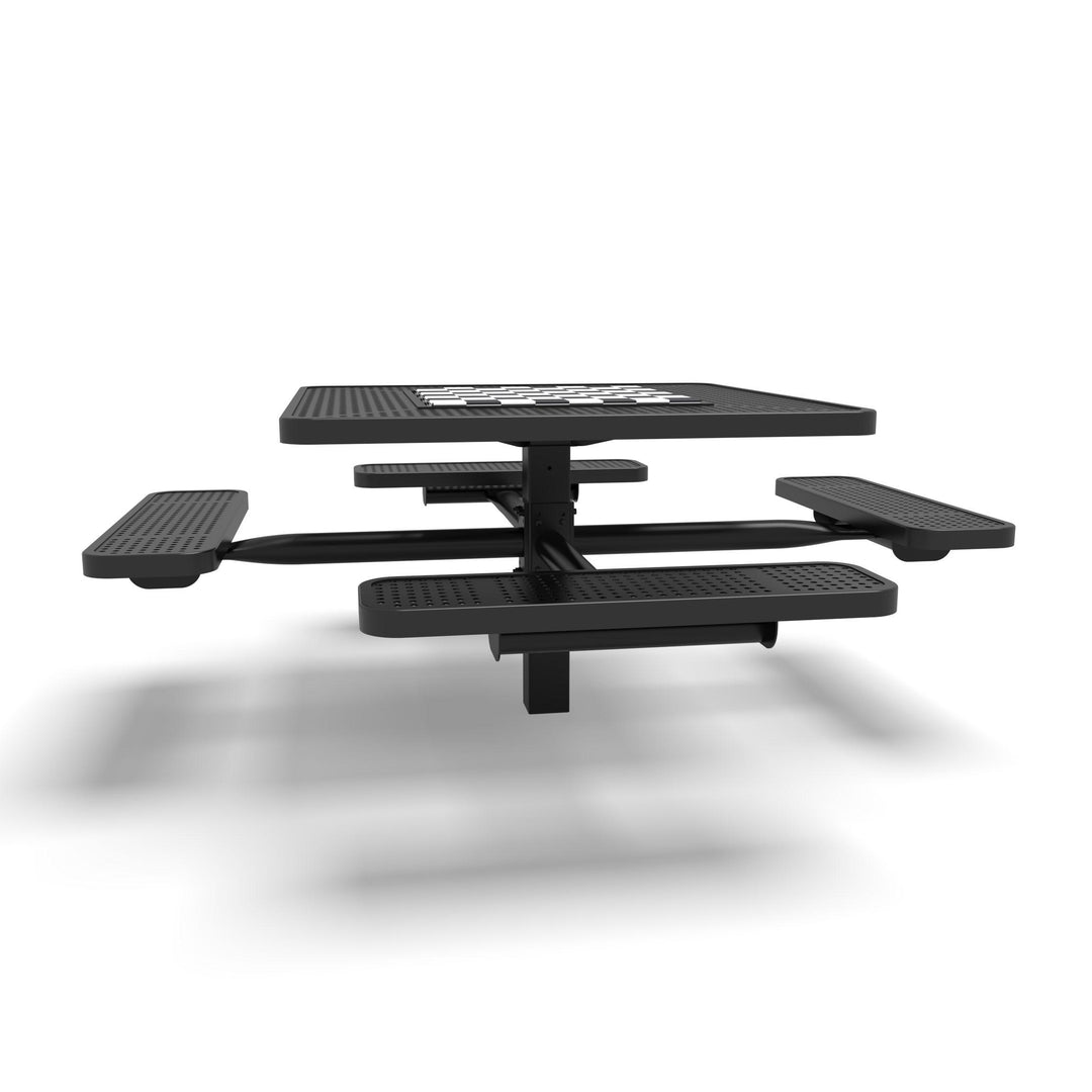 Inground Signature Square Perforated Game Table