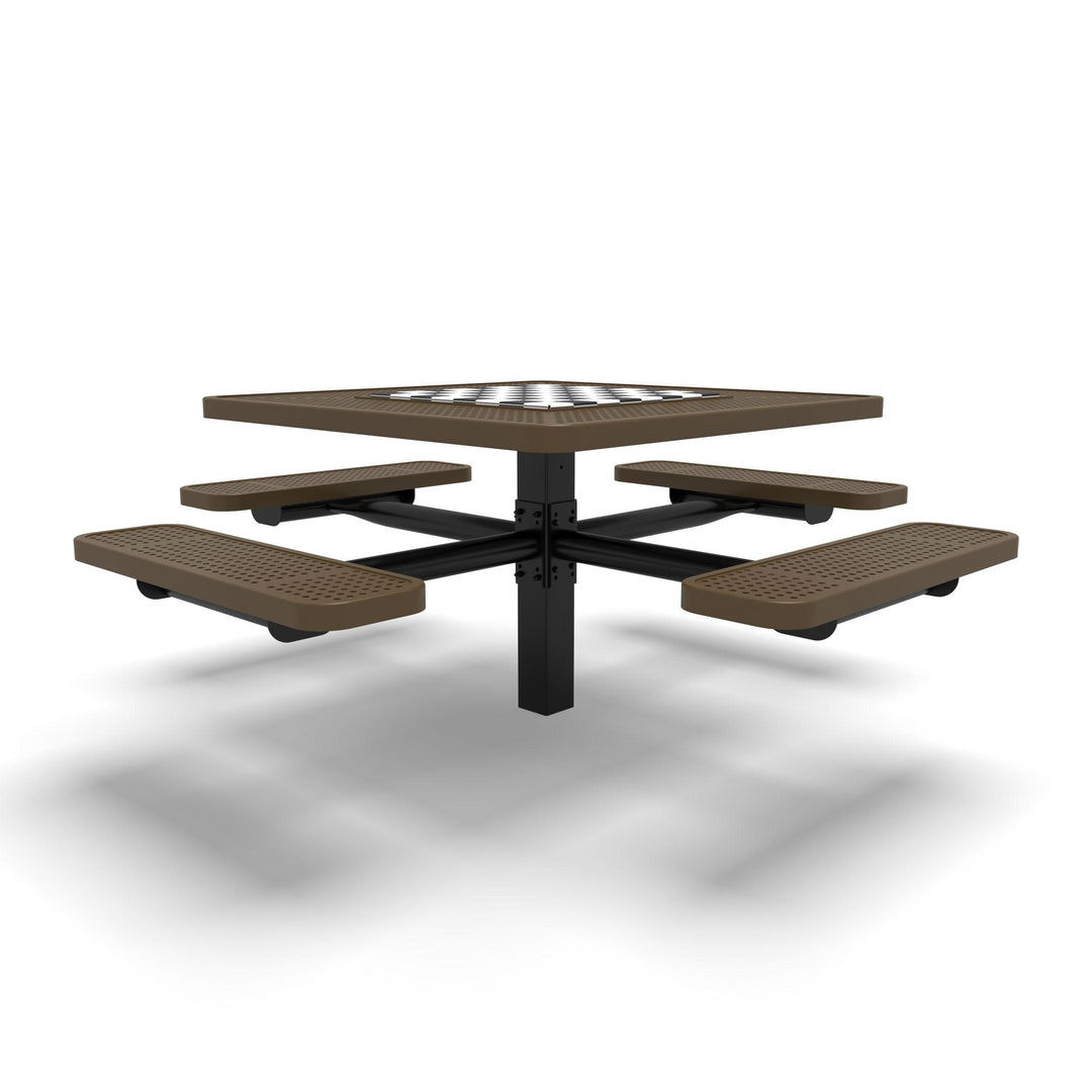 Inground Signature Square Perforated Game Table