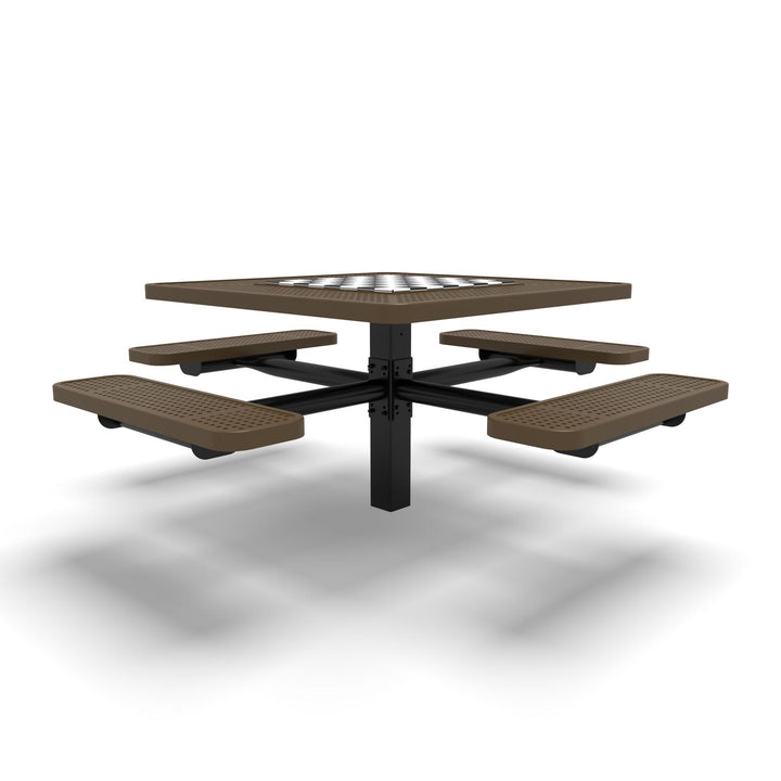 Inground Signature Square Perforated Game Table