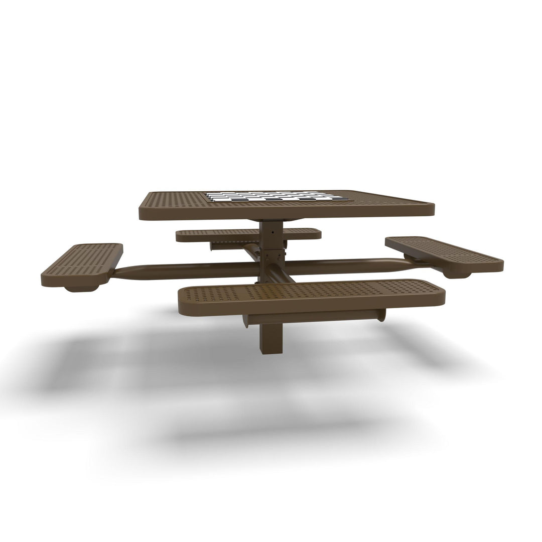 Inground Signature Square Perforated Game Table