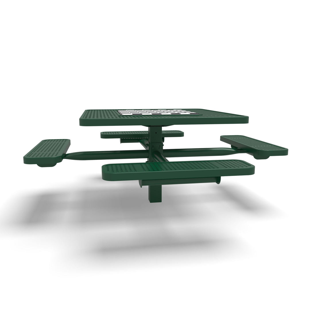 Inground Signature Square Perforated Game Table