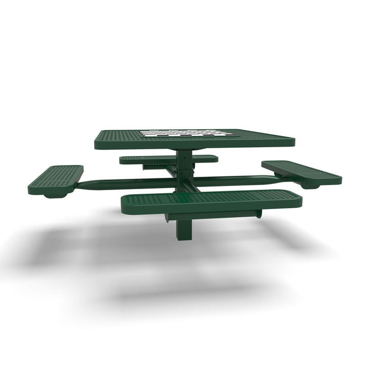 Inground Signature Square Perforated Game Table