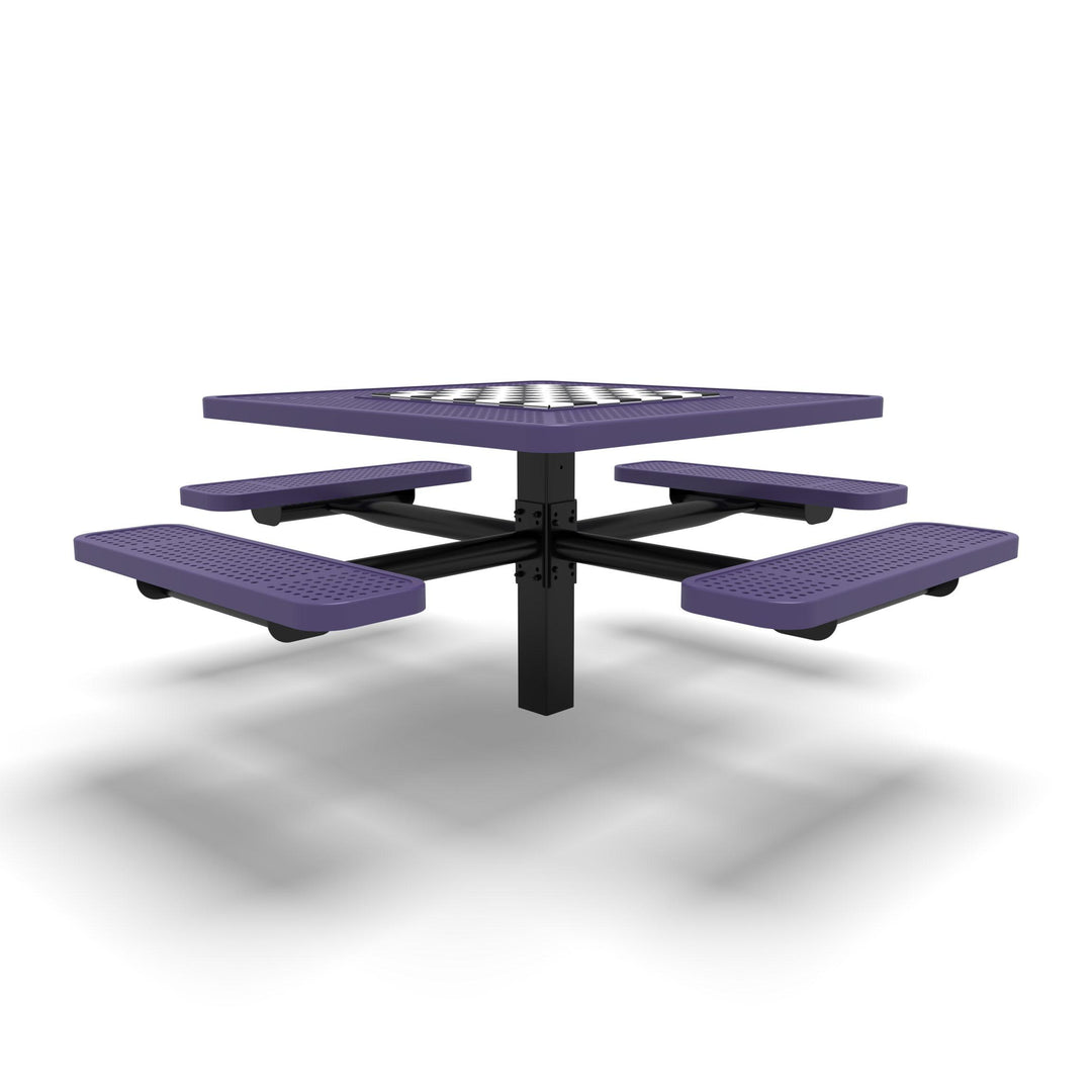 Inground Signature Square Perforated Game Table