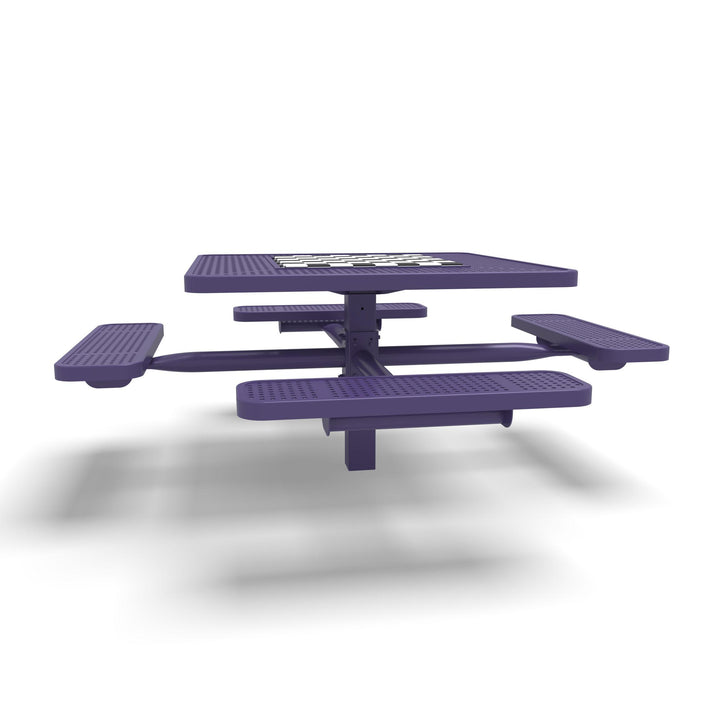 Inground Signature Square Perforated Game Table