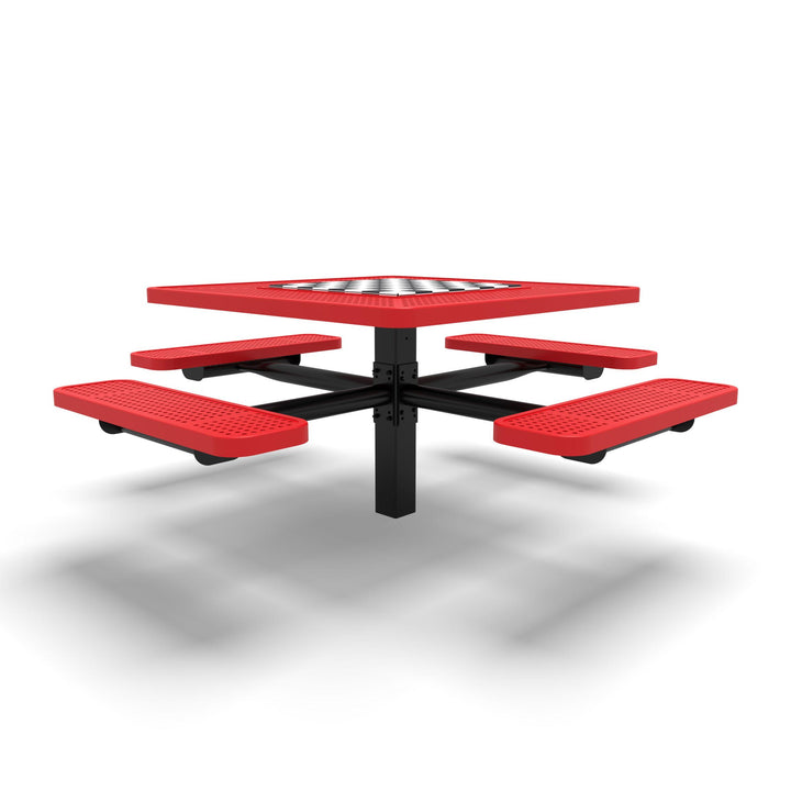 Inground Signature Square Perforated Game Table