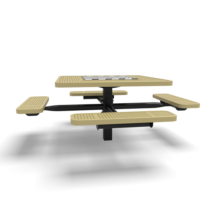 Inground Signature Square Perforated Game Table