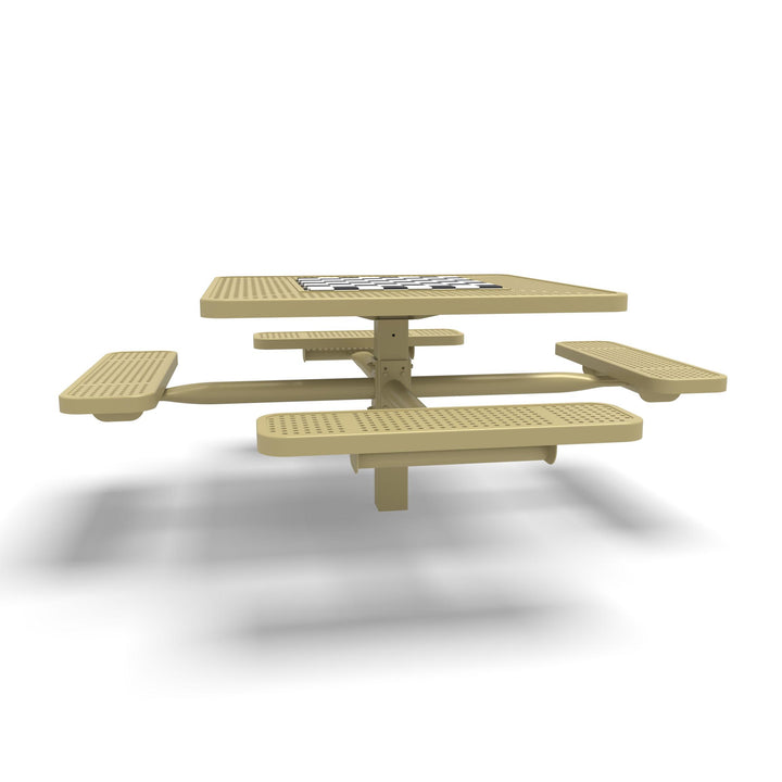 Inground Signature Square Perforated Game Table