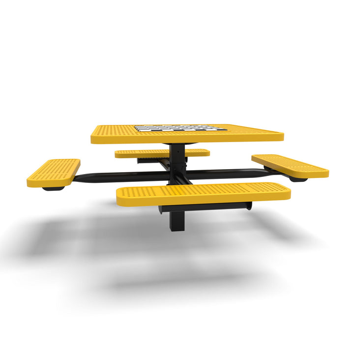 Inground Signature Square Perforated Game Table