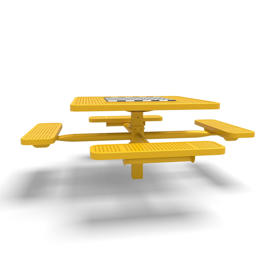Inground Signature Square Perforated Game Table