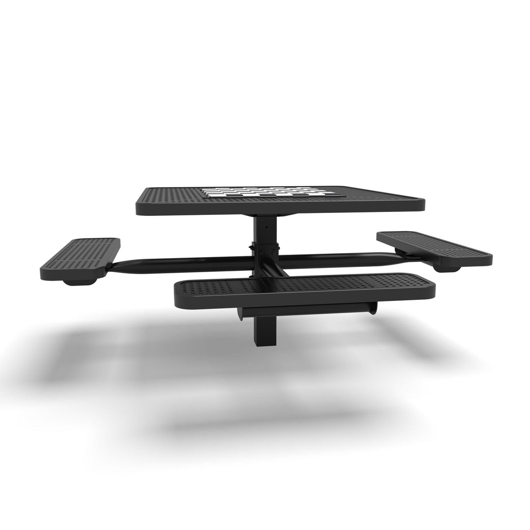 Inground Signature Square Perforated ADA Game Table