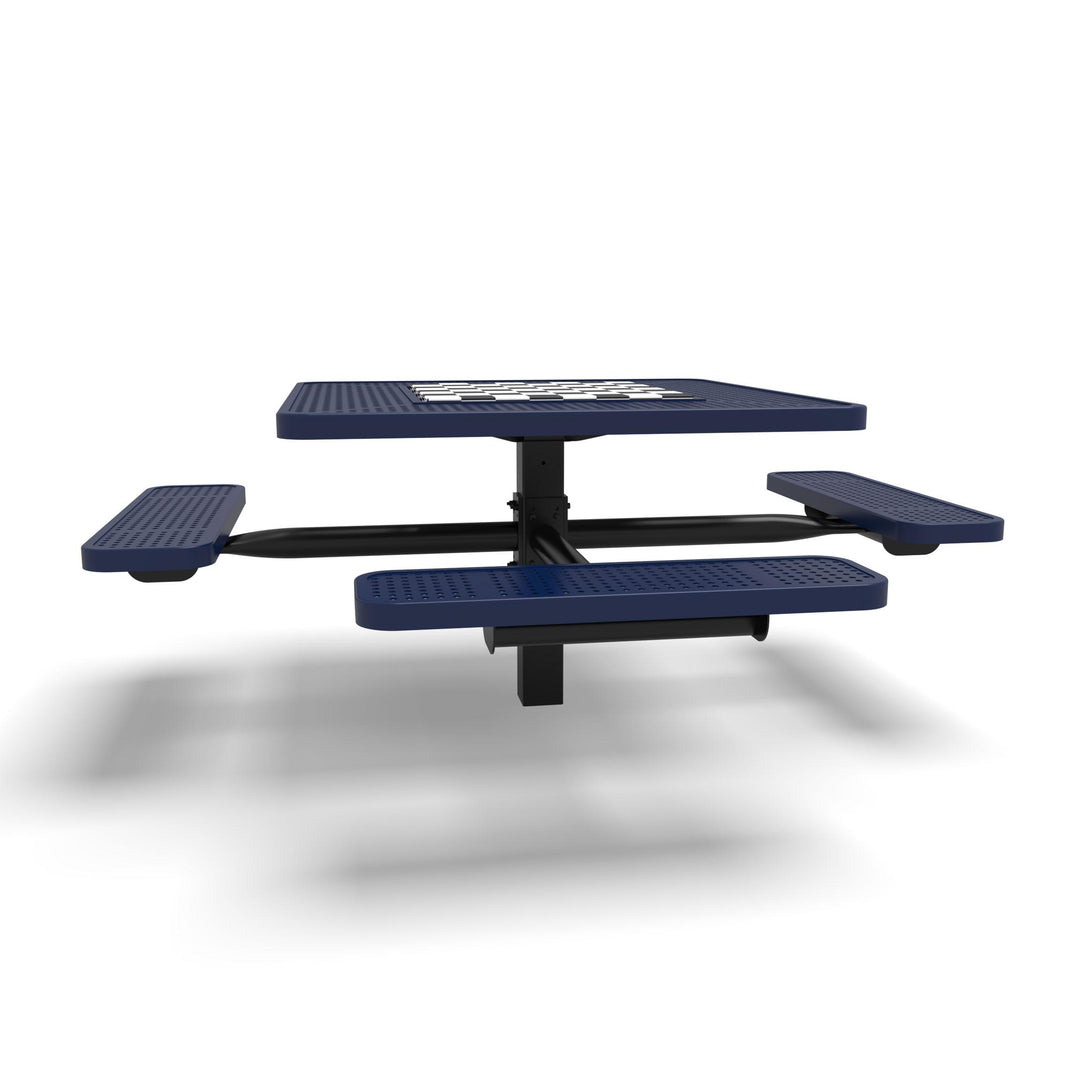 Inground Signature Square Perforated ADA Game Table