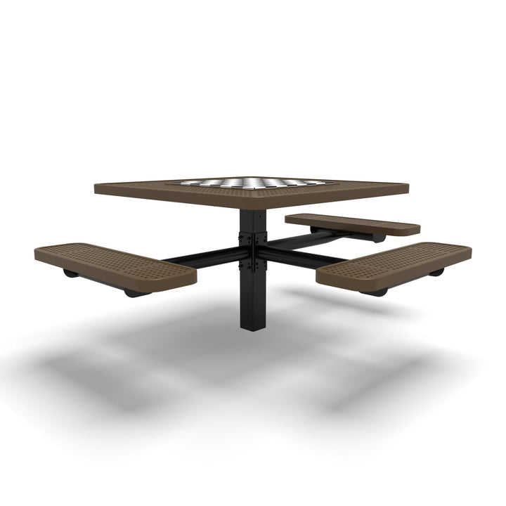 Inground Signature Square Perforated ADA Game Table