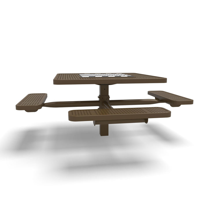 Inground Signature Square Perforated ADA Game Table