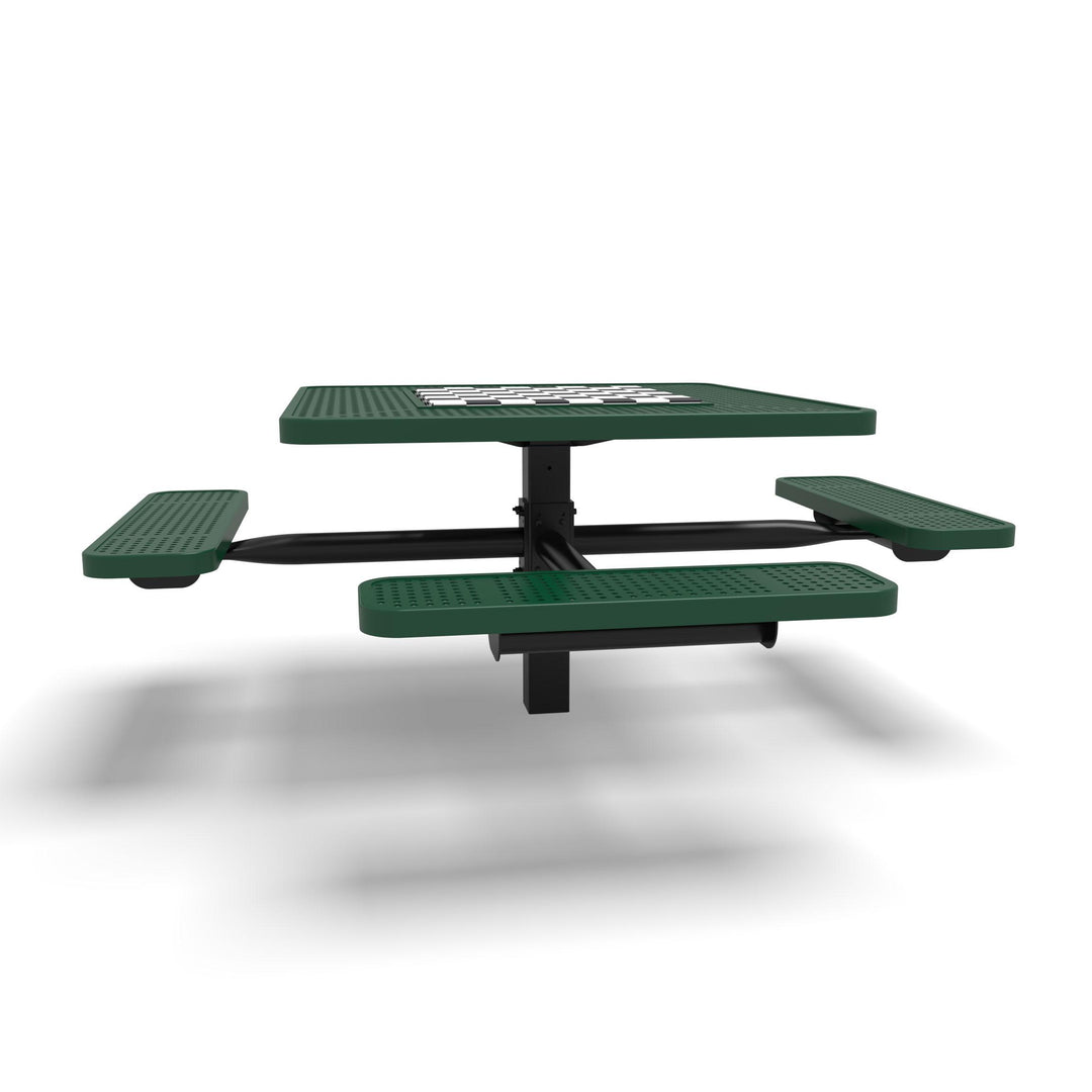 Inground Signature Square Perforated ADA Game Table