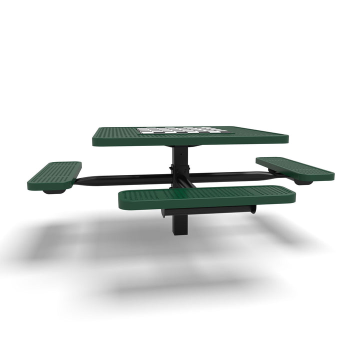 Inground Signature Square Perforated ADA Game Table