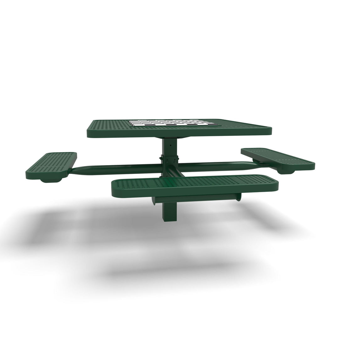 Inground Signature Square Perforated ADA Game Table