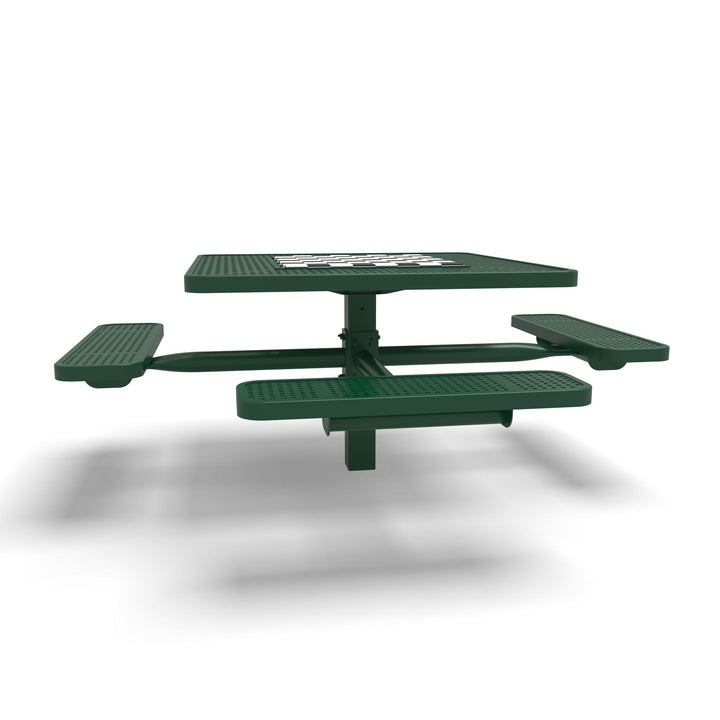 Inground Signature Square Perforated ADA Game Table