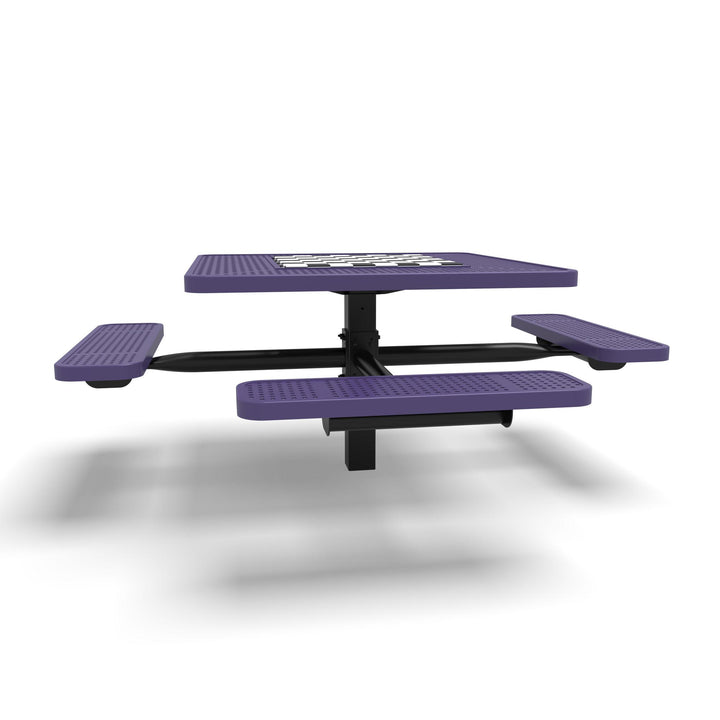 Inground Signature Square Perforated ADA Game Table
