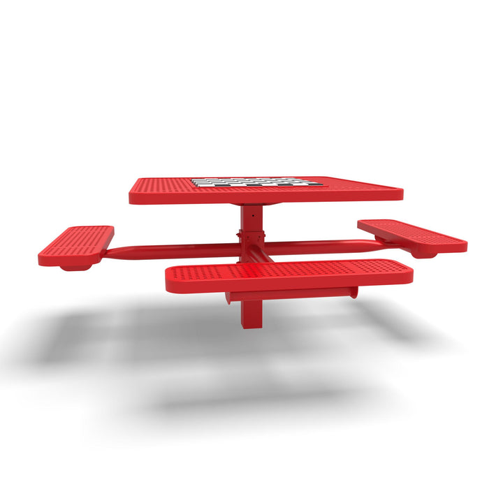 Inground Signature Square Perforated ADA Game Table