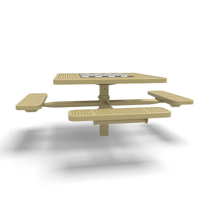 Inground Signature Square Perforated ADA Game Table