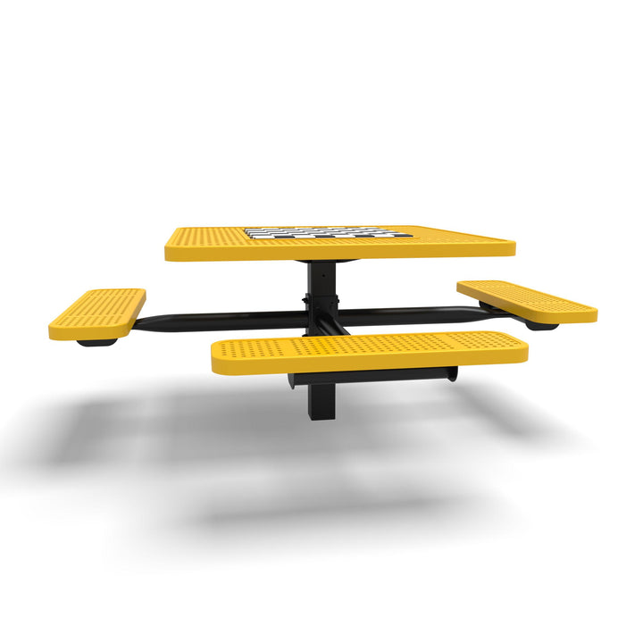 Inground Signature Square Perforated ADA Game Table