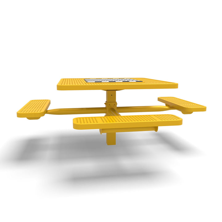 Inground Signature Square Perforated ADA Game Table